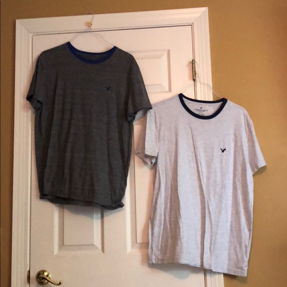 PAIR of American Eagle Grey/Blue t shirts